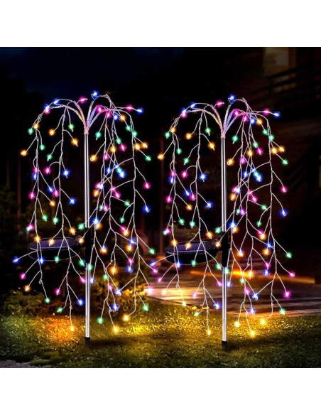 Lampa solarna drzewko fajerwerki  multicolor 72cm 120 led