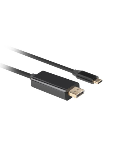 Lanberg kabel usb-c(m)- displayport(m) 1m 4k 60hz czarny ca-cmdp-10cu-0010-bk