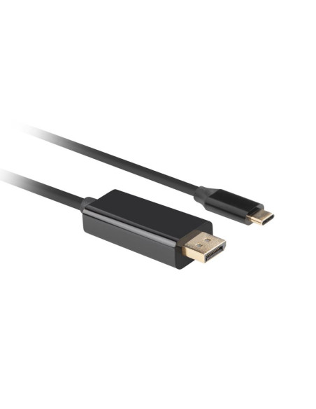 Lanberg kabel usb-c(m)- displayport(m) 1m 4k 60hz czarny ca-cmdp-10cu-0010-bk