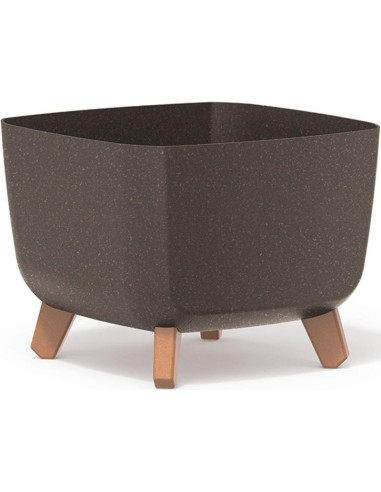 Doniczka gracia square eco wood 29x29cm kawa
