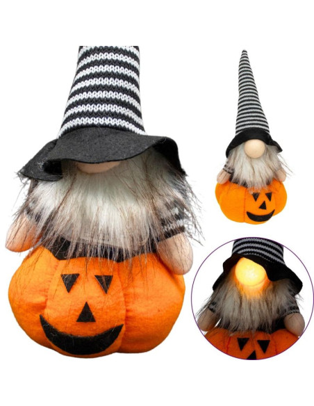 Figurka dekoracyjna na dyni 35cm led halloween  pomarańczowy