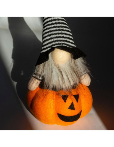 Figurka dekoracyjna na dyni 35cm led halloween  pomarańczowy