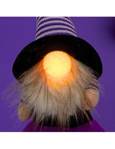 Figurka dekoracyjna na dyni 35cm led halloween fiolet