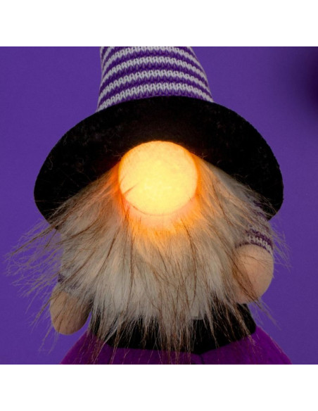 Figurka dekoracyjna na dyni 35cm led halloween fiolet