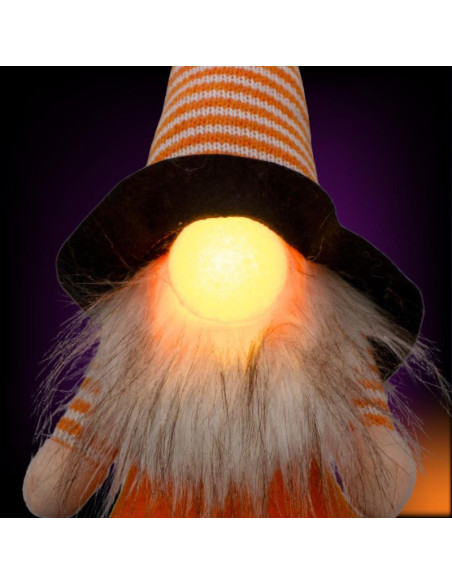 Figurka dekoracyjna na dyni 35cm led halloween czarny