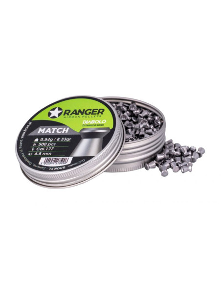 Śrut 4,5 mm ranger diabolo professional match płaski 500 szt. 0,54 g