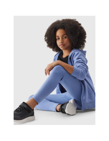 Legginsy bawełniane elastyczne dziewczęce 4f junior