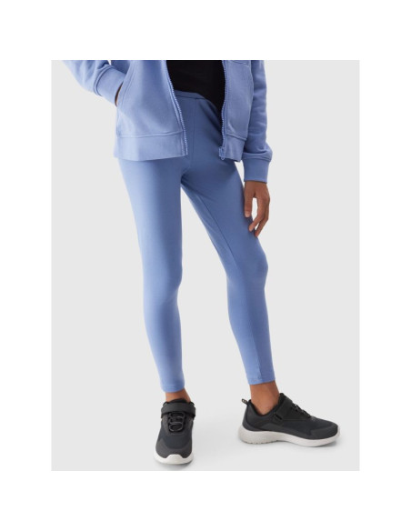 Legginsy bawełniane elastyczne dziewczęce 4f junior