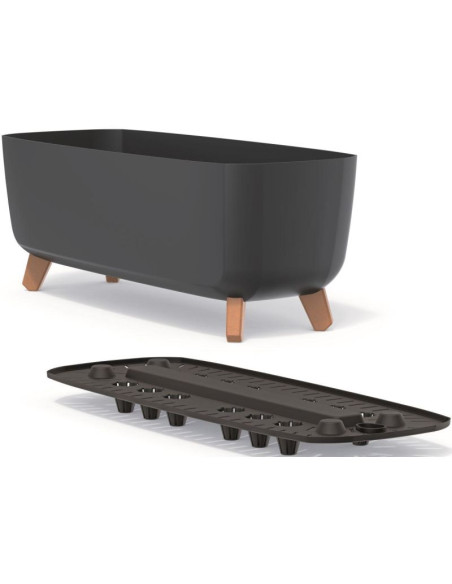 Doniczka gracia case 39x19,5cm antracyt