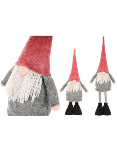 Skrzat gnom dekoracyjny na teleskopowych nogach 64-79cm szary