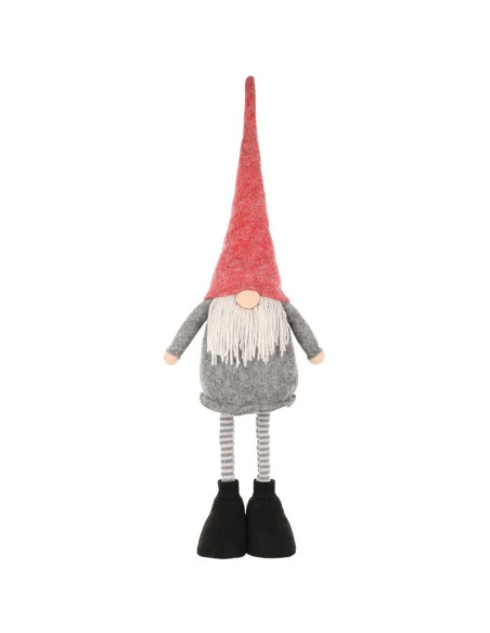 Skrzat gnom dekoracyjny na teleskopowych nogach 64-79cm szary