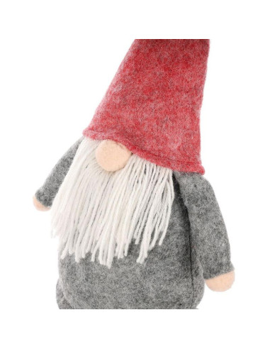 Skrzat gnom dekoracyjny na teleskopowych nogach 64-79cm szary