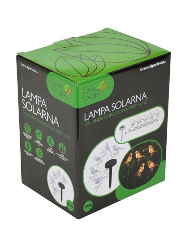 Lampa solarna girlanda ogrodowa party light ptaszki 5led
