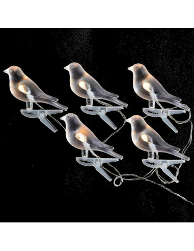 Lampa solarna girlanda ogrodowa party light ptaszki 5led