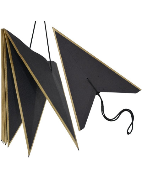 Gwiazda dekoracyjna wisząca papierowa fsc 18x75cm czarna 7 ramion mica