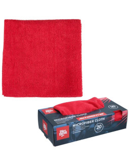 Ściereczka do czyszczenia bezszwowa microfibra 30x30cm 20szt dirt devil czerwona