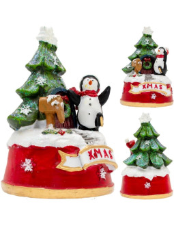 Dekoracja świąteczna grająca pingwin 2