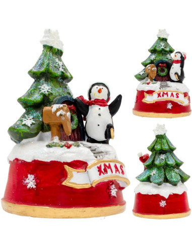 Dekoracja świąteczna grająca pingwin