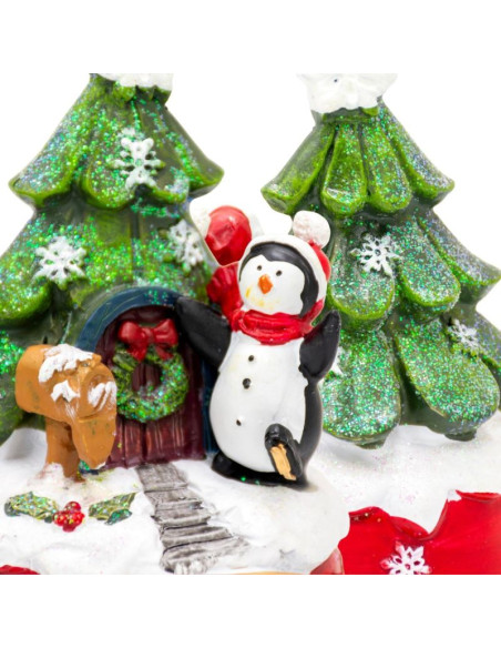 Dekoracja świąteczna grająca pingwin