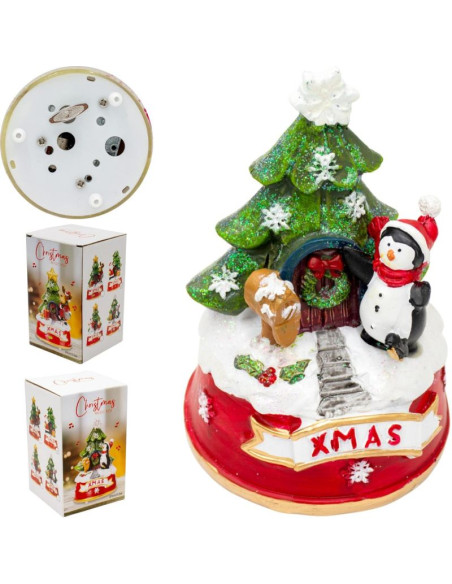 Dekoracja świąteczna grająca pingwin