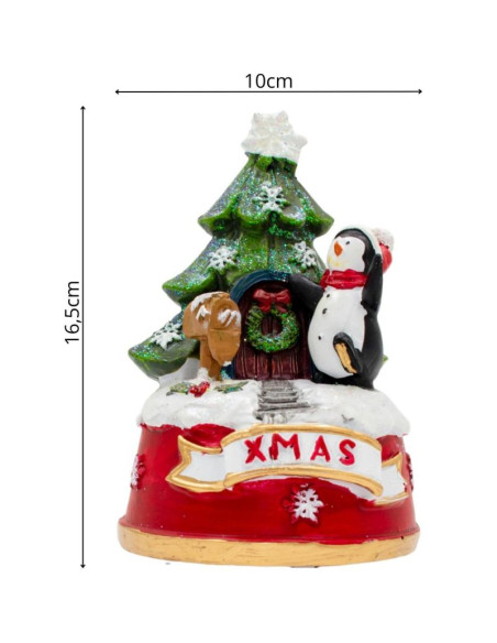 Dekoracja świąteczna grająca pingwin