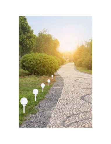 Lampa solarna kula mleczna 20x53,5cm