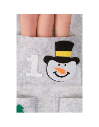 Kalendarz adwentowy mikołaj szary