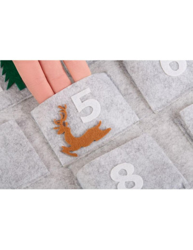 Kalendarz adwentowy mikołaj szary