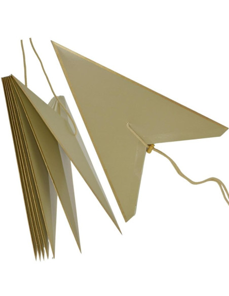 Gwiazda dekoracyjna wisząca papierowa fsc 18x75cm beżowa 7 ramion mica