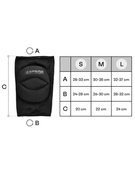 Nakolanniki siatkarskie meteor l czarne