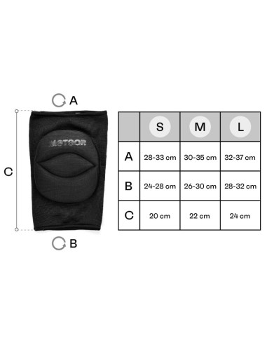Nakolanniki siatkarskie meteor l czarne