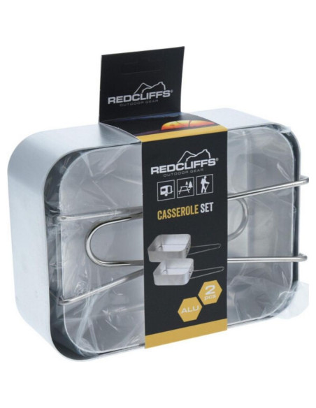 Menażka miski turystyczne do zapiekania casserole 2szt. aluminium redcliffs