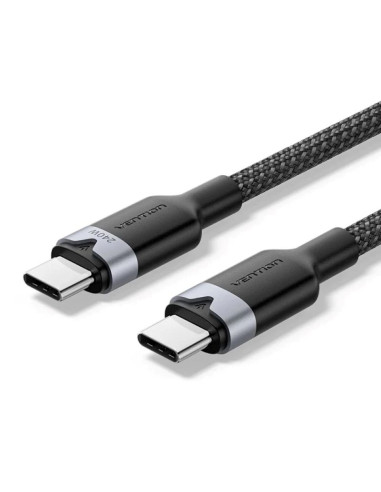 Kabel usb-c do usb-c 2.0 pd 3.1 vention 5a 240w 1m czarny