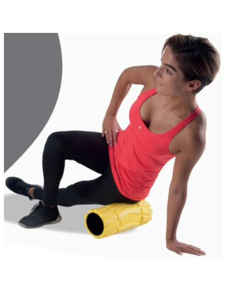 Wałek roller do ćwiczeń 36x14cm soft żółty pure 2 improve