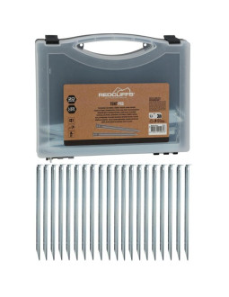 Śledzie do namiotu 23cm kpl. 20szt metal w walizce redcliffs