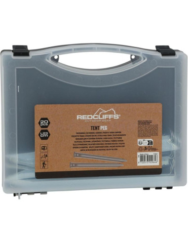 Śledzie do namiotu 23cm kpl. 20szt metal w walizce redcliffs