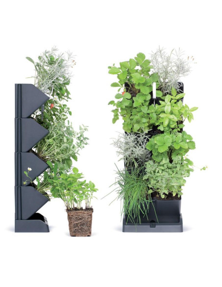 Kwietnik ogród wertykalny stojący antracyt