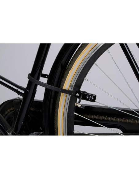 Zapięcie rowerowe pasek na szyfr czarny dunlop