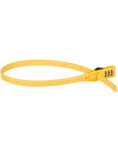Zapięcie rowerowe pasek na szyfr żółty dunlop
