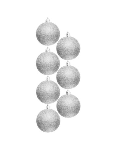 Bombka dekoracyjna plastikowa 6cm set 35 szt srebrna