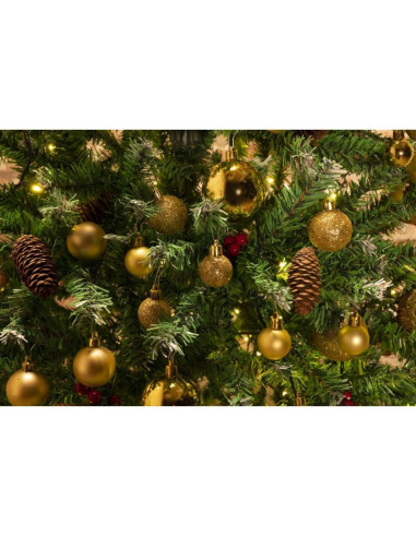 Bombka dekoracyjna plastikowa 6cm set 35 szt złota