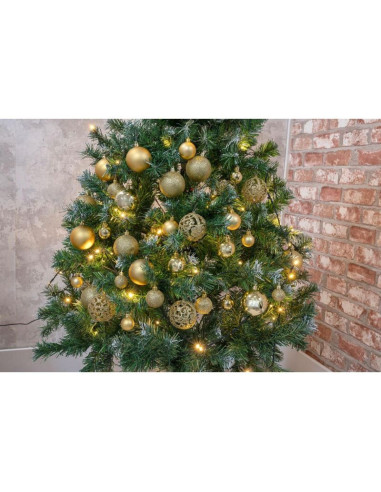 Bombka dekoracyjna plastikowa 6cm set 35 szt złota