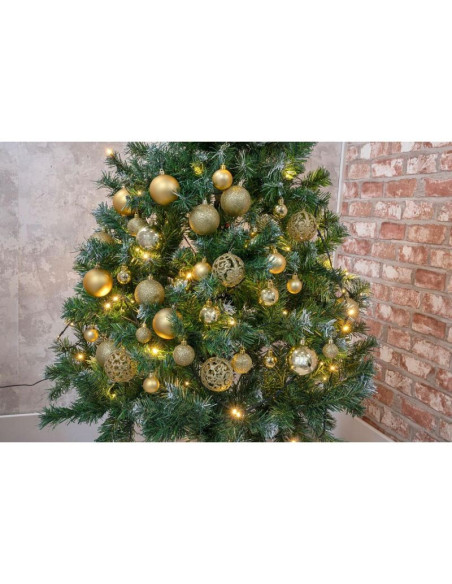 Bombka dekoracyjna plastikowa 6cm set 35 szt złota