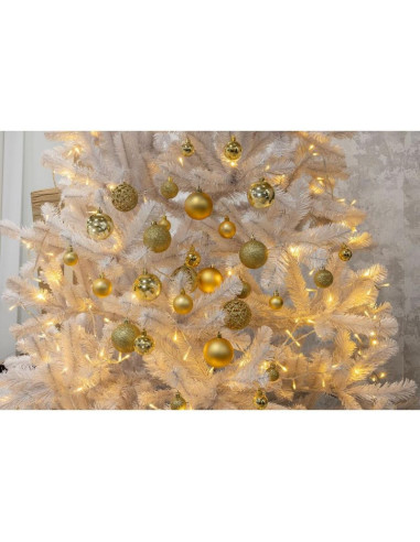 Bombka dekoracyjna plastikowa 6cm set 35 szt złota