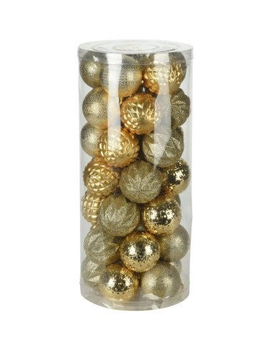 Bombka dekoracyjna plastikowa 6cm set 35 szt złota