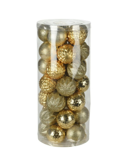 Bombka dekoracyjna plastikowa 6cm set 35 szt złota