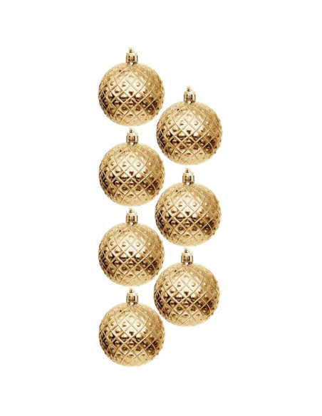 Bombka dekoracyjna plastikowa 6cm set 35 szt złota