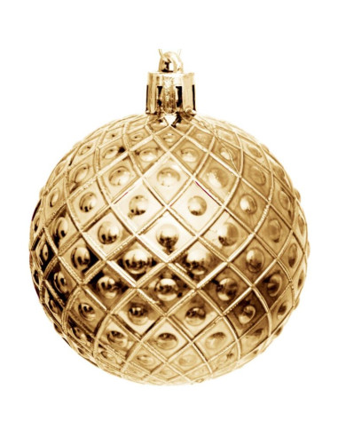Bombka dekoracyjna plastikowa 6cm set 35 szt złota