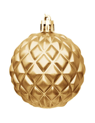Bombka dekoracyjna plastikowa 6cm set 35 szt złota