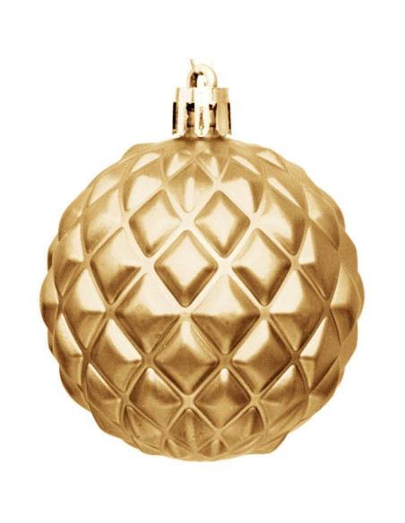 Bombka dekoracyjna plastikowa 6cm set 35 szt złota